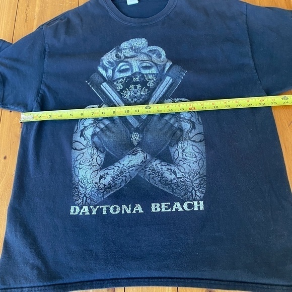 Madonna Bandanna Guns Printed Graphic T-Shirt Fashion Hip Hop Black Tee Size XL - Picture 9 of 11